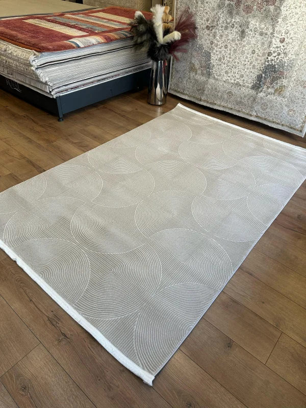 Destan Halı Havana İnce Yapılı ve Modren Hav Toz Vermez Kolay Temizlenebilir Makine Halısı F1015 Gri