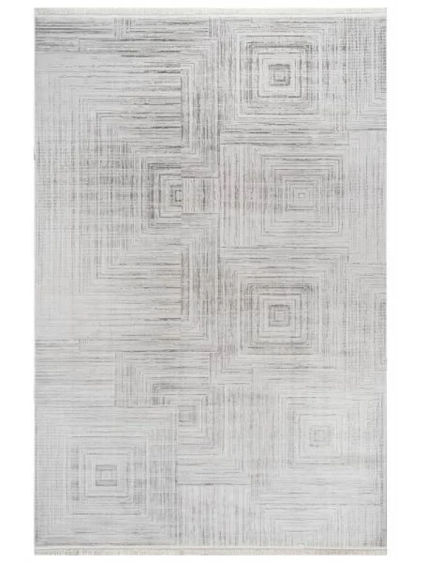 Destan Halı Heaven Robot Modern Desenli Kolay Temizlenebilir Salon Halısı A3531E KREM GRİ