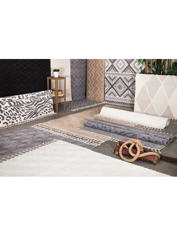 Destan Halı Ipek Lux 11709 Modern İskandinav Hav Toz Vermez Etnik Modern Makine Halısı