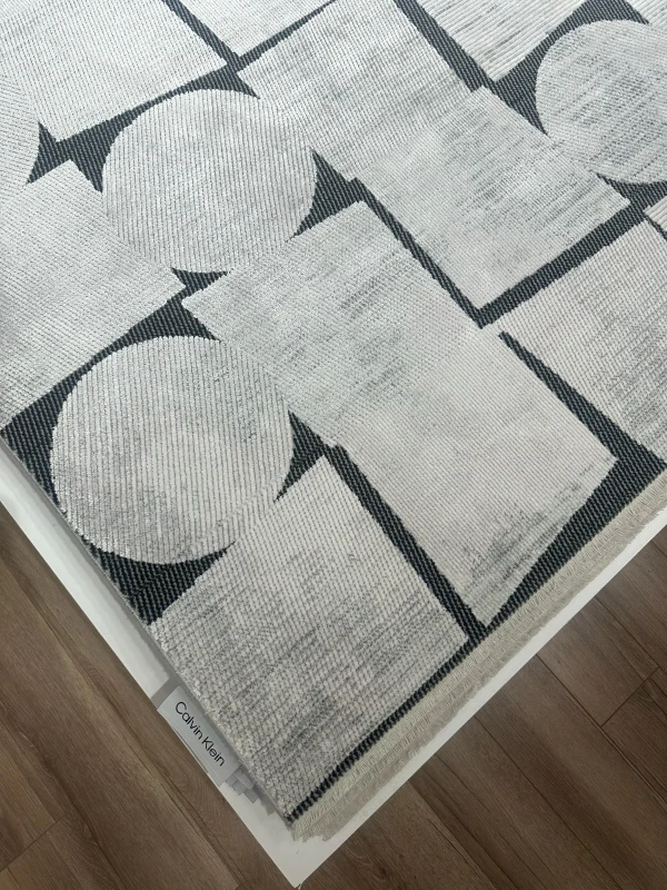 Destan Halı Luster Robot Süpürgeye Uygun Modern Desenli Kolay Temizlenebilir Salon Halısı 3503B Gri