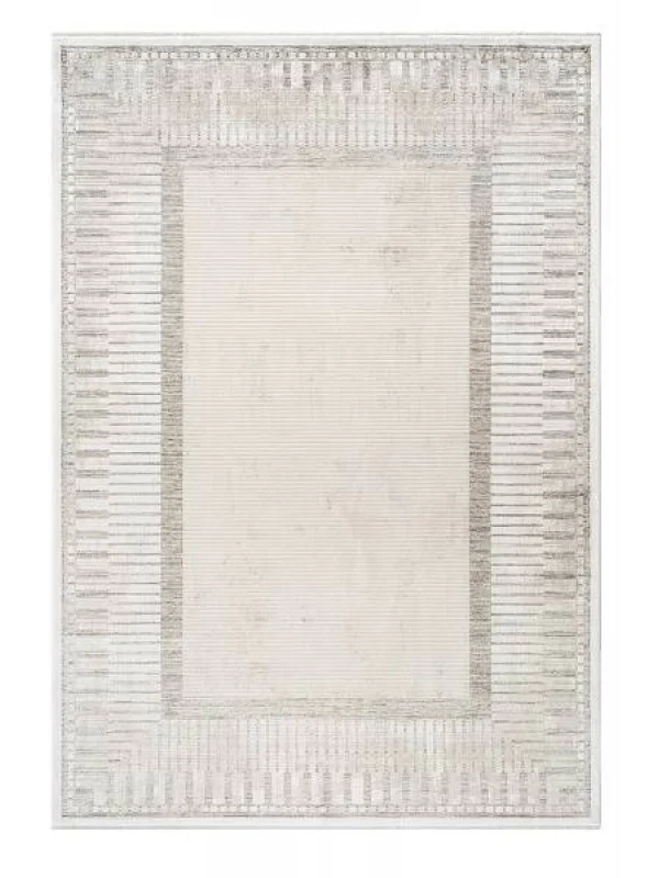 Destan Halı Luster Robot Süpürgeye Uygun Modern Desenli Kolay Temizlenebilir Salon Halısı A3501A BEJ