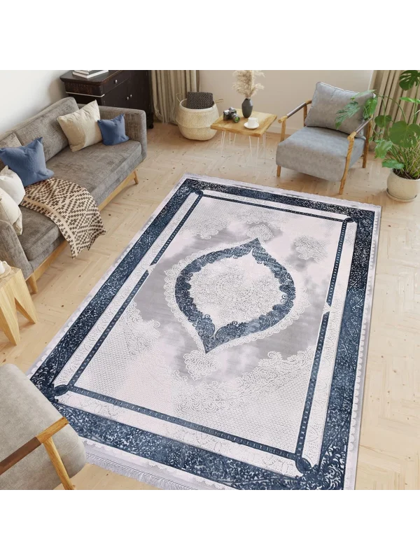 Destan Halı Monaco 13615 Klasik Desenli Uzun Ömürlü Bambu Makine Halısı