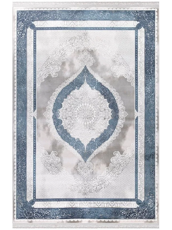 Destan Halı Monaco 13615 Klasik Desenli Uzun Ömürlü Bambu Makine Halısı