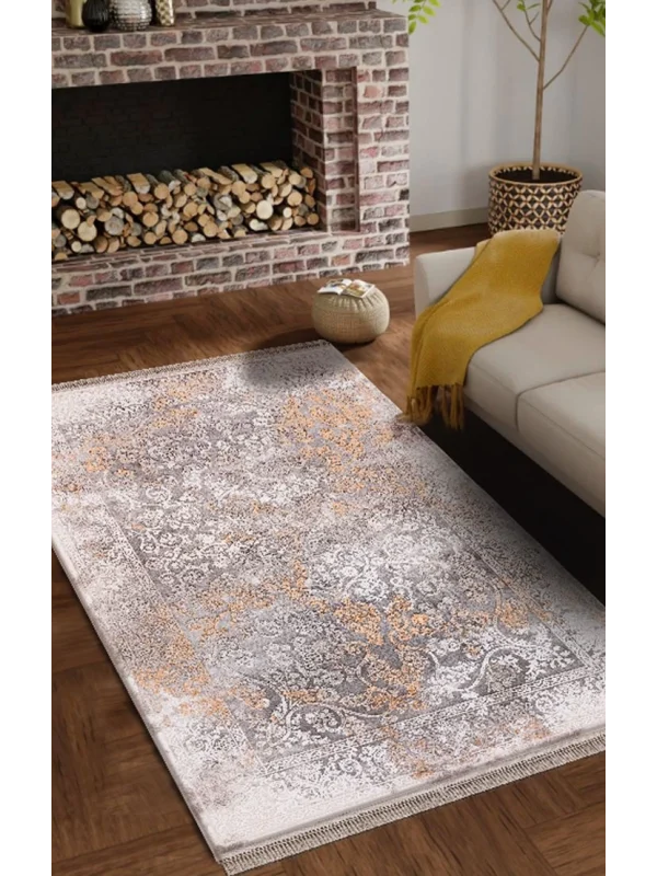 Destan Halı Monaco 13636 Klasik Desenli Uzun Ömürlü Bambu Makine Halısı