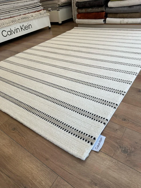 Destan Halı Odense Robot Süpürgeye Uygun Modern Desenli Kolay Temizlenebilir Salon Halısı 2069E Krem Vizon