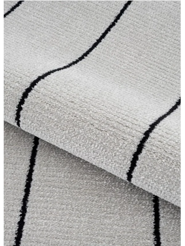 Destan Halı Odense Robot Süpürgeye Uygun Modern Desenli Kolay Temizlenebilir Salon Halısı A2051D Gri