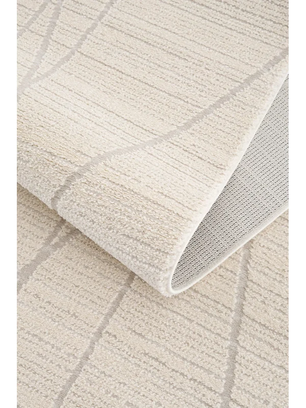 Destan Halı Odense Robot Süpürgeye Uygun Modern Desenli Kolay Temizlenebilir Salon Halısı A2071A Krem