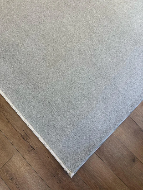 Destan Halı Palermo Yumuşak Yapılı Microfiber Toz Tüy Çıkarmaz Modern Salon Oturma Odası Yatak Odası Halısı Açık Gri