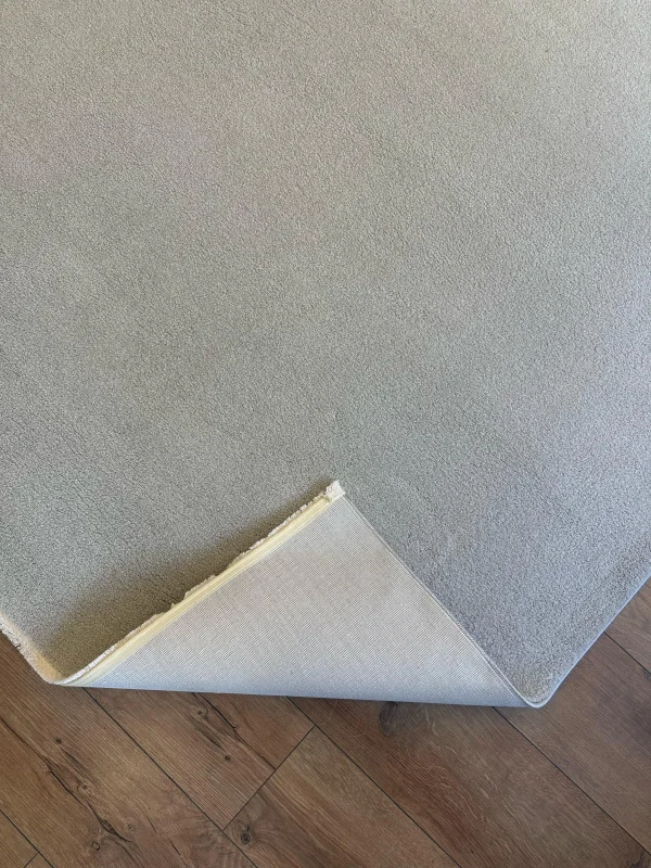 Destan Halı Palermo Yumuşak Yapılı Microfiber Toz Tüy Çıkarmaz Modern Salon Oturma Odası Yatak Odası Halısı Açık Gri