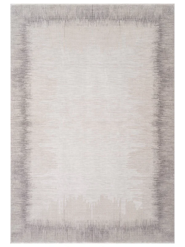 Destan Halı Passages Robot Süpürgeye Uygun Modern Desenli Kolay Temizlenebilir Salon Halısı Passages A3490E Gri Vizon