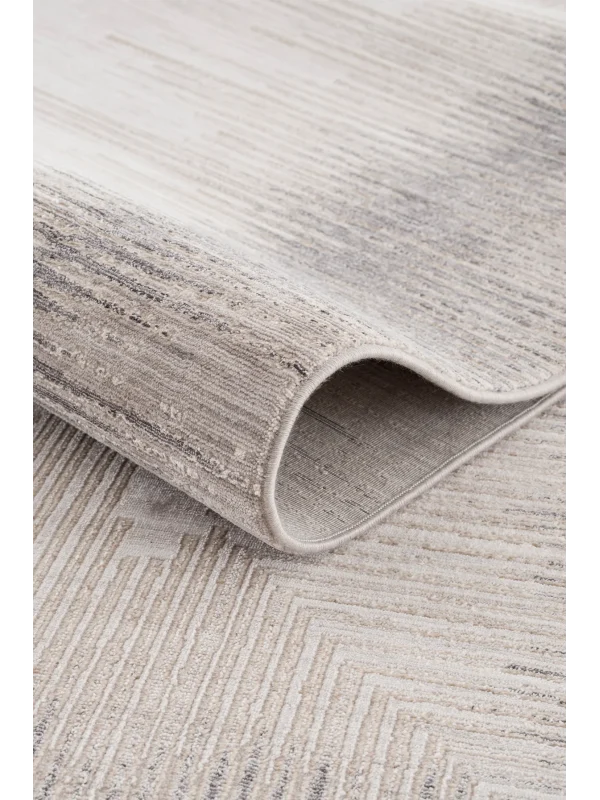 Destan Halı Passages Robot Süpürgeye Uygun Modern Desenli Kolay Temizlenebilir Salon Halısı Passages A3490E Gri Vizon