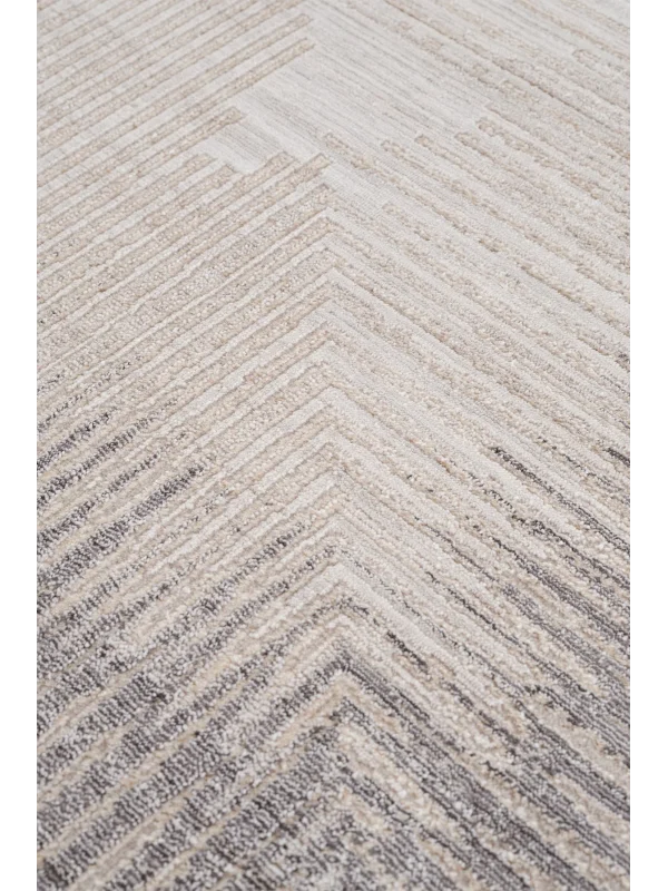 Destan Halı Passages Robot Süpürgeye Uygun Modern Desenli Kolay Temizlenebilir Salon Halısı Passages A3490E Gri Vizon