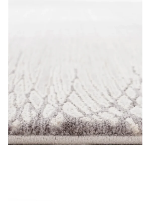 Destan Halı Passages Robot Süpürgeye Uygun Modern Desenli Kolay Temizlenebilir Salon Halısı Passages A3491E Gri Vizon