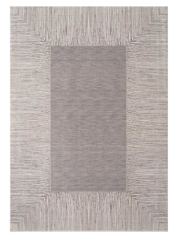 Destan Halı Passages Robot Süpürgeye Uygun Modern Desenli Kolay Temizlenebilir Salon Halısı Passages A3492E Gri Vizon