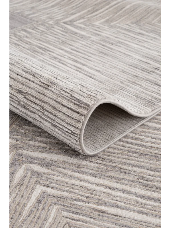 Destan Halı Passages Robot Süpürgeye Uygun Modern Desenli Kolay Temizlenebilir Salon Halısı Passages A3492E Gri Vizon