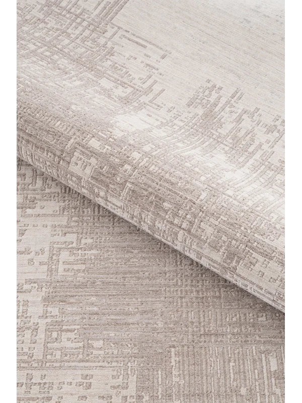 Destan Halı Passages Robot Süpürgeye Uygun Modern Desenli Kolay Temizlenebilir Salon Halısı Passages A3493B Bej Vizon