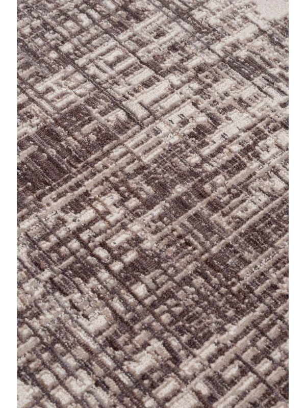 Destan Halı Passages Robot Süpürgeye Uygun Modern Desenli Kolay Temizlenebilir Salon Halısı Passages A3493D Kahve