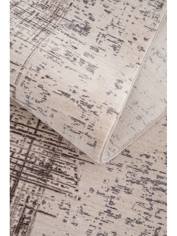 Destan Halı Passages Robot Süpürgeye Uygun Modern Desenli Kolay Temizlenebilir Salon Halısı Passages A3493D Kahve