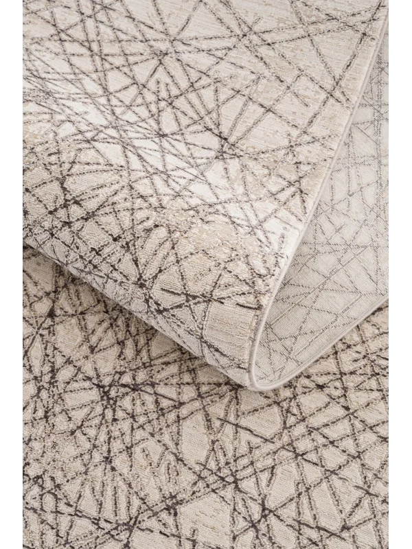 Destan Halı Passages Robot Süpürgeye Uygun Modern Desenli Kolay Temizlenebilir Salon Halısı Passages A3494D Kahve