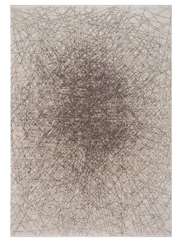 Destan Halı Passages Robot Süpürgeye Uygun Modern Desenli Kolay Temizlenebilir Salon Halısı Passages A3494D Kahve