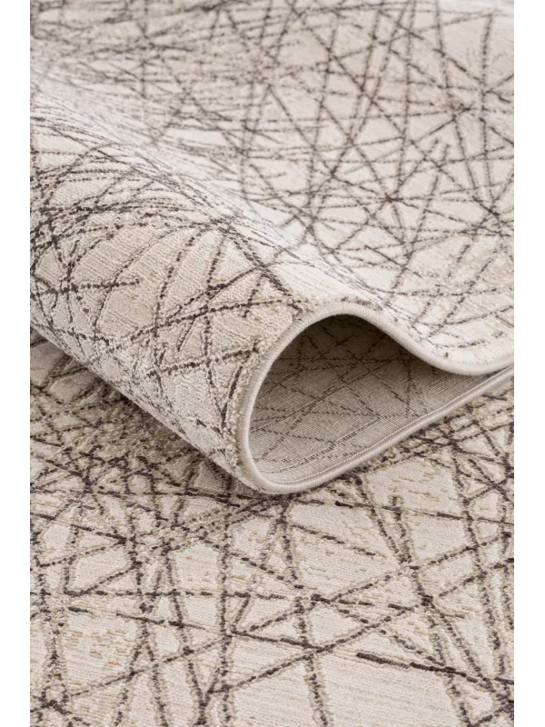 Destan Halı Passages Robot Süpürgeye Uygun Modern Desenli Kolay Temizlenebilir Salon Halısı Passages A3494D Kahve