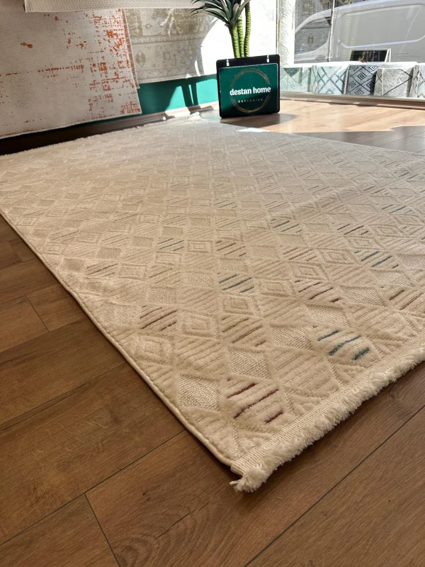 Destan Halı Gloria 5306 Modern İskandinav Hav Toz Vermez Etnik Modern Makine Halısı