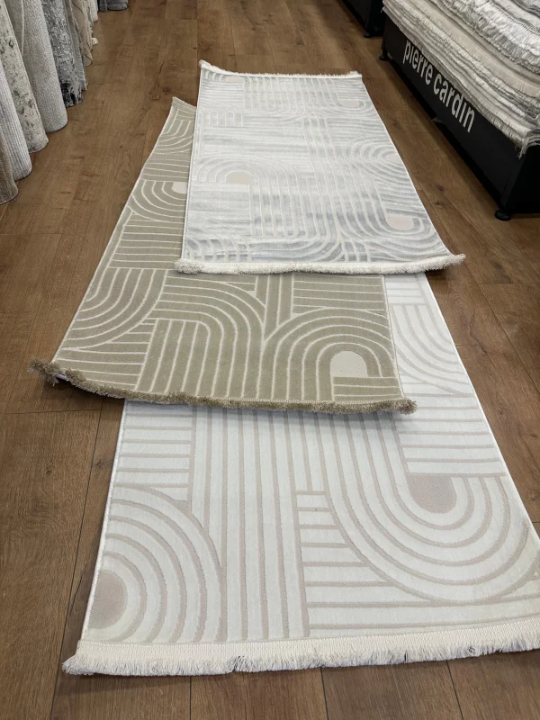 Destan Halı Play 01 Bej Modern İskandinav Hav Toz Vermez Etnik Modern Makine Halısı