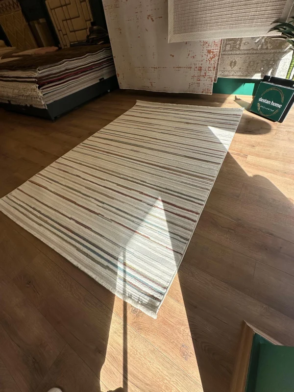 Destan Halı Gloria 5303 Modern İskandinav Hav Toz Vermez Etnik Modern Makine Halısı