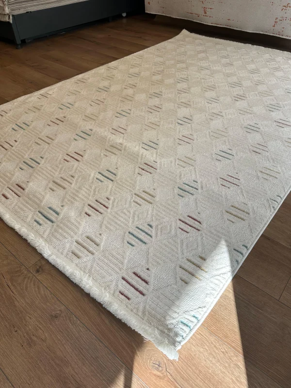 Destan Halı Gloria 5306 Modern İskandinav Hav Toz Vermez Etnik Modern Makine Halısı