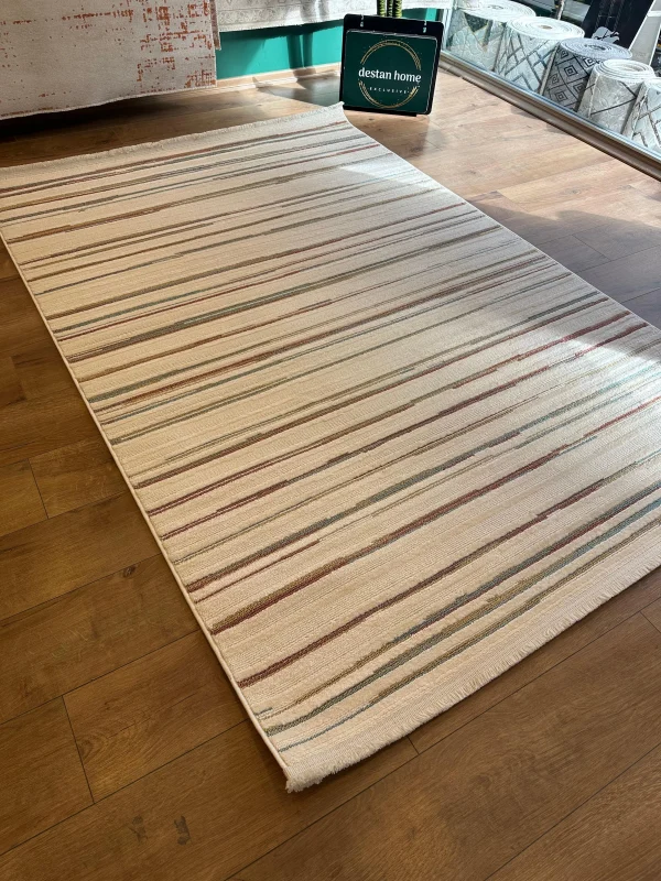 Destan Halı Gloria 5303 Modern İskandinav Hav Toz Vermez Etnik Modern Makine Halısı