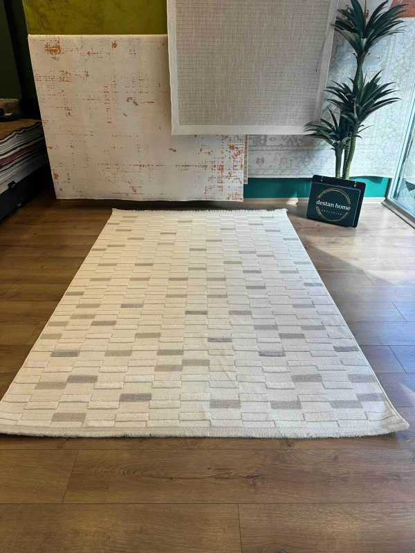 Destan Halı Gloria 5301  Modern İskandinav Hav Toz Vermez Etnik Modern Makine Halısı