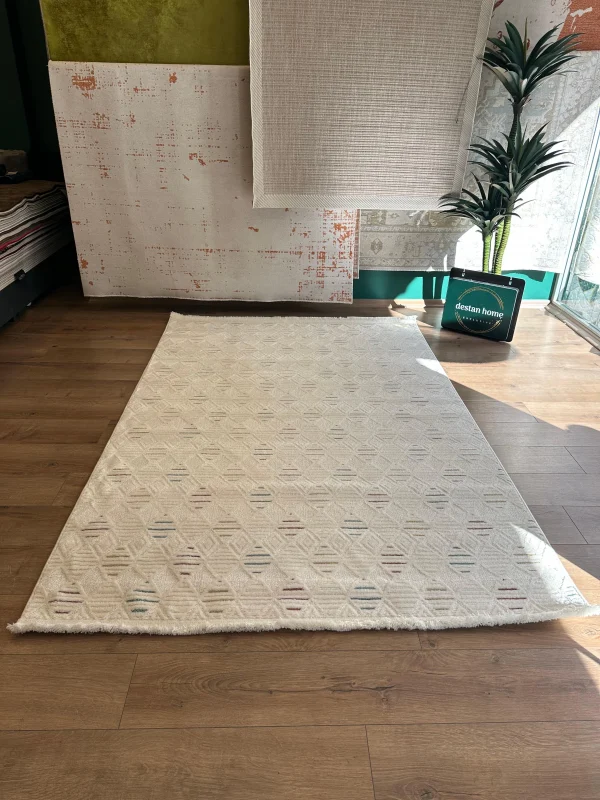 Destan Halı Gloria 5306 Modern İskandinav Hav Toz Vermez Etnik Modern Makine Halısı