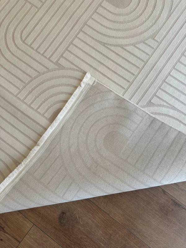 Destan Halı Play 02 Krem Modern İskandinav Hav Toz Vermez Etnik Modern Makine Halısı