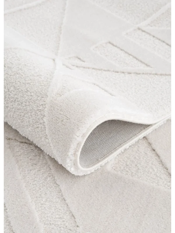 Destan Halı Pure Lines Robot Süpürgeye Uygun Modern Desenli Kolay Temizlenebilir Salon Halısı A2380A Krem