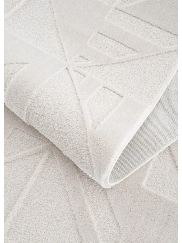 Destan Halı Pure Lines Robot Süpürgeye Uygun Modern Desenli Kolay Temizlenebilir Salon Halısı A2380A Krem