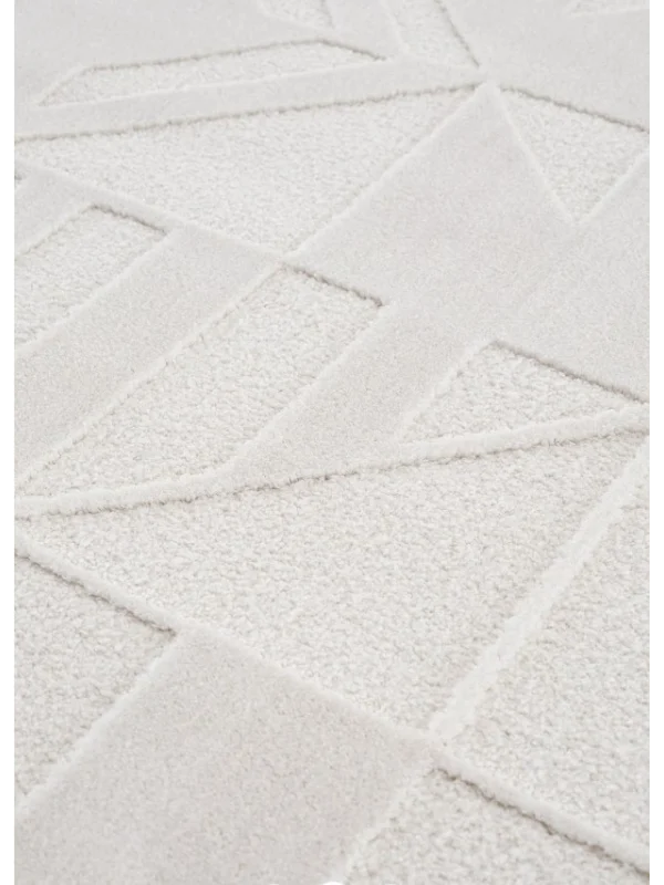 Destan Halı Pure Lines Robot Süpürgeye Uygun Modern Desenli Kolay Temizlenebilir Salon Halısı A2380A Krem