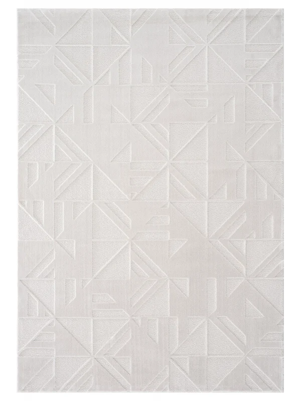 Destan Halı Pure Lines Robot Süpürgeye Uygun Modern Desenli Kolay Temizlenebilir Salon Halısı A2380A Krem