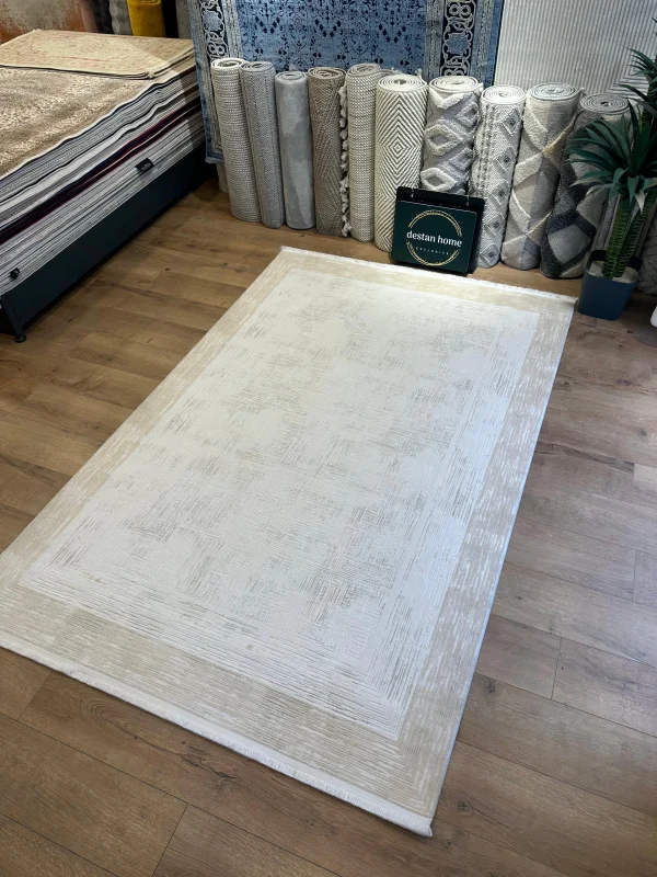 Destan Halı Quasar Yumuşak ve Parlak Tuşeli Modern Salon Halısı 8504