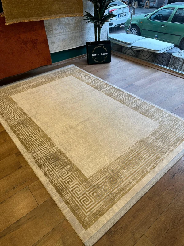 Destan Halı Quasar Yumuşak ve Parlak Tuşeli Modern Salon Halısı A342F