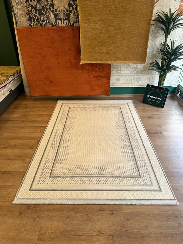 Destan Halı Quasar Yumuşak ve Parlak Tuşeli Modern Salon Halısı A343F