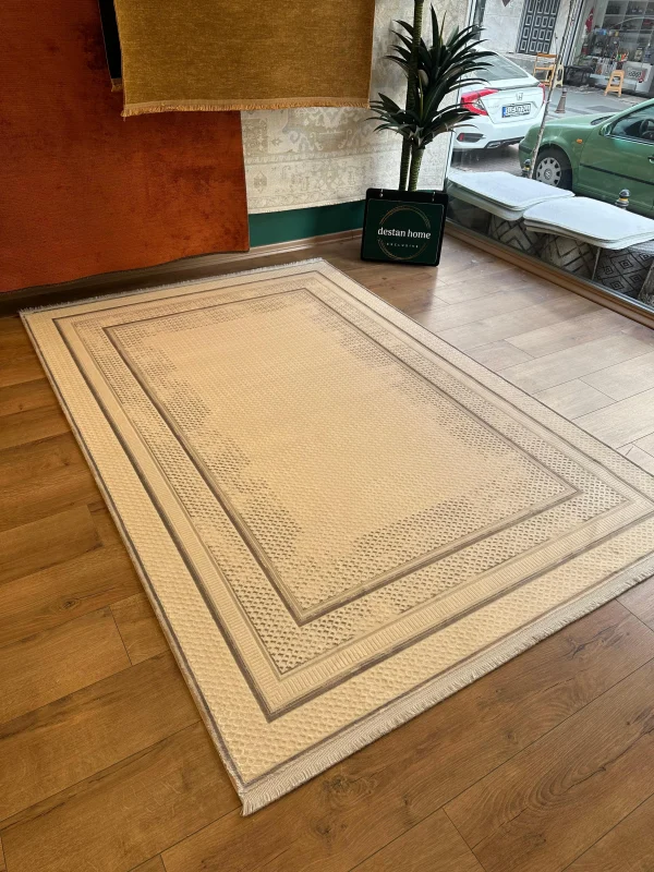 Destan Halı Quasar Yumuşak ve Parlak Tuşeli Modern Salon Halısı A343F