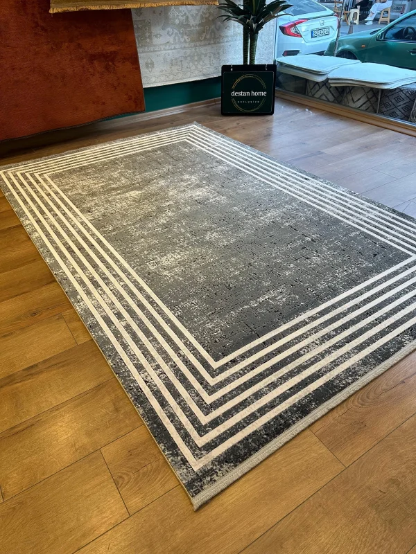Destan Halı Quasar Yumuşak ve Parlak Tuşeli Modern Salon Halısı A346F