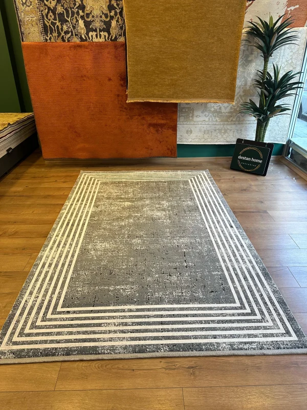 Destan Halı Quasar Yumuşak ve Parlak Tuşeli Modern Salon Halısı A346F