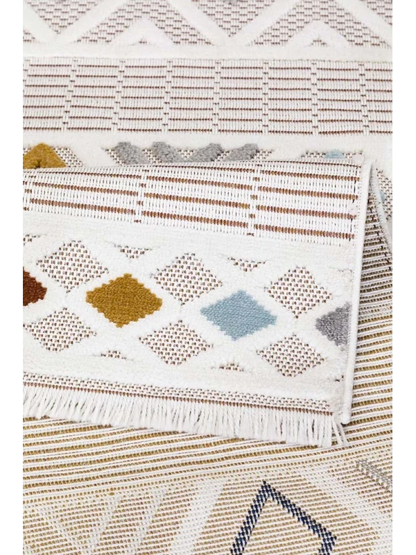 Destan Halı Risby 1805A Modern İskandinav Hav Toz Vermez Etnik Modern Makine Halısı
