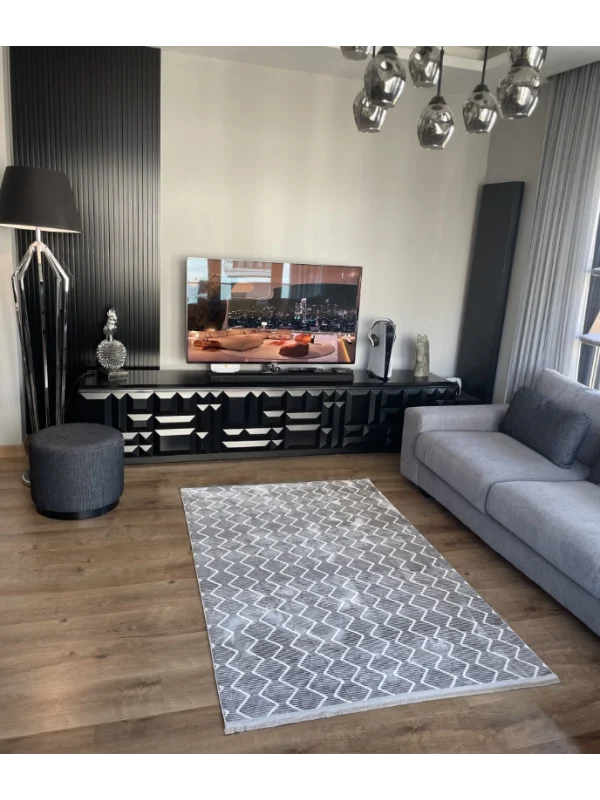 Destan Halı Saten Bambu Kaymaz Yıkanabilir İnce Dokuma Halı 03