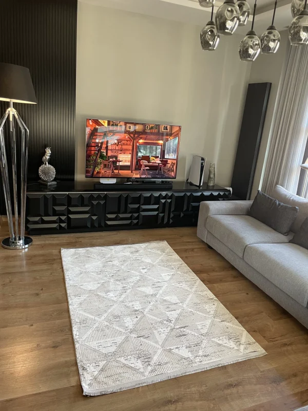 Destan Halı Saten Bambu Kaymaz Yıkanabilir İnce Dokuma Halı 06