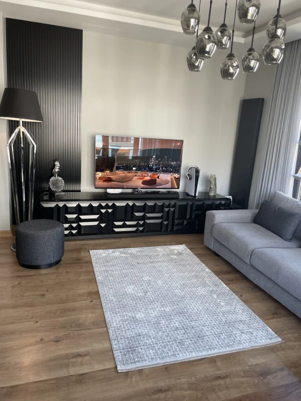 Destan Halı Saten Bambu Kaymaz Yıkanabilir İnce Dokuma Halı 07