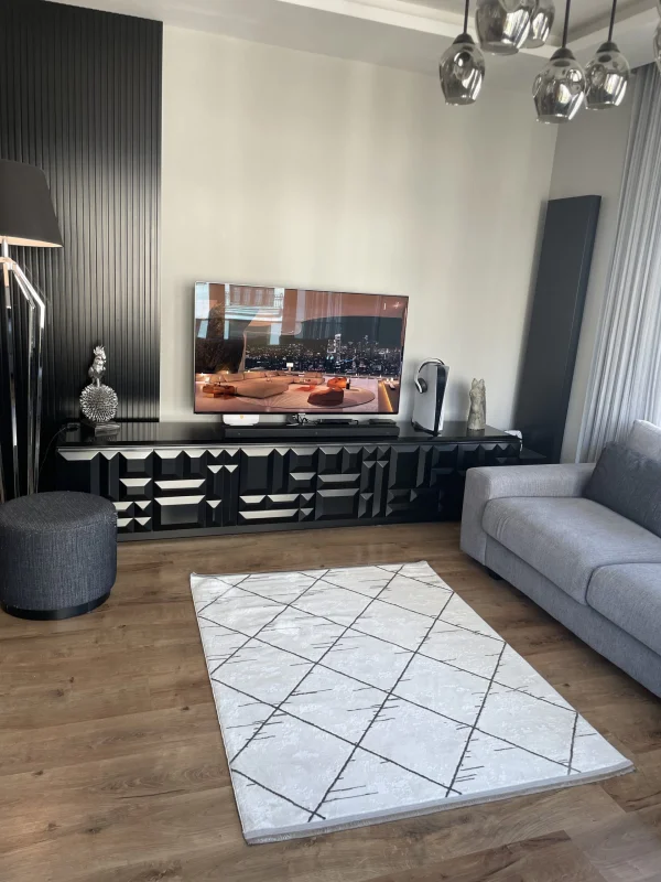 Destan Halı Saten Bambu Kaymaz Yıkanabilir İnce Dokuma Halı 09