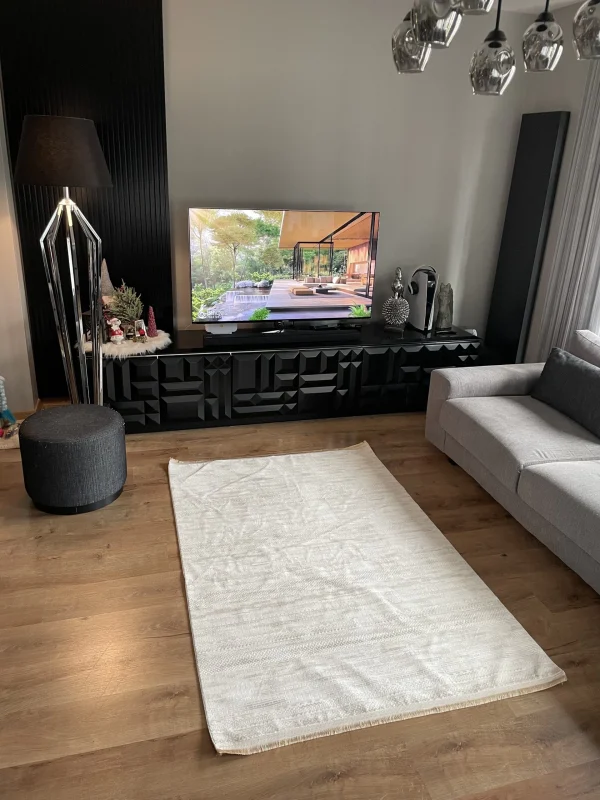 Destan Halı Saten Bambu Kaymaz Yıkanabilir İnce Dokuma Halı 12