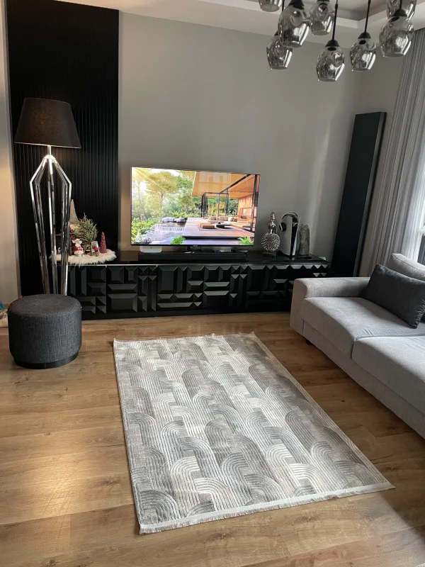 Destan Halı Saten Bambu Kaymaz Yıkanabilir İnce Dokuma Halı 16